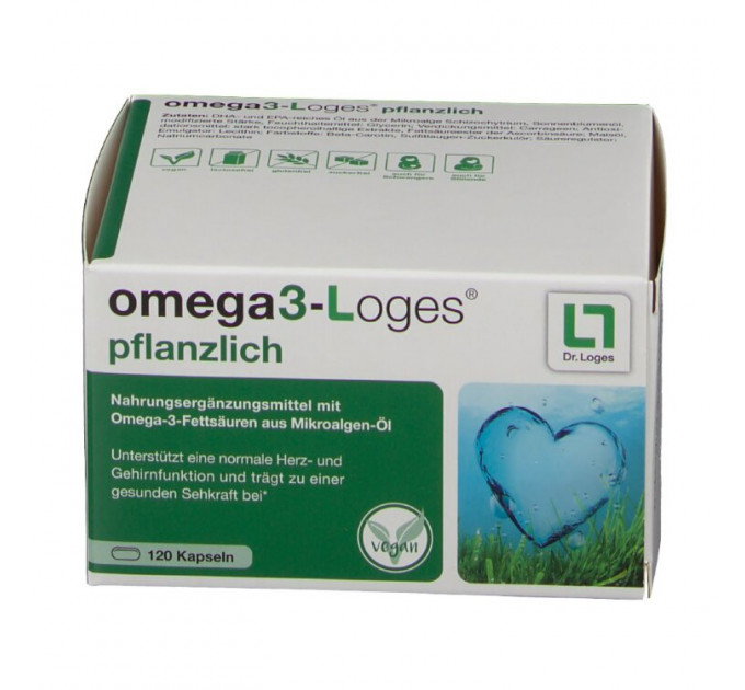 Витамины, пищевая добавка Omega3 Loges vegan капсулы, 120 шт